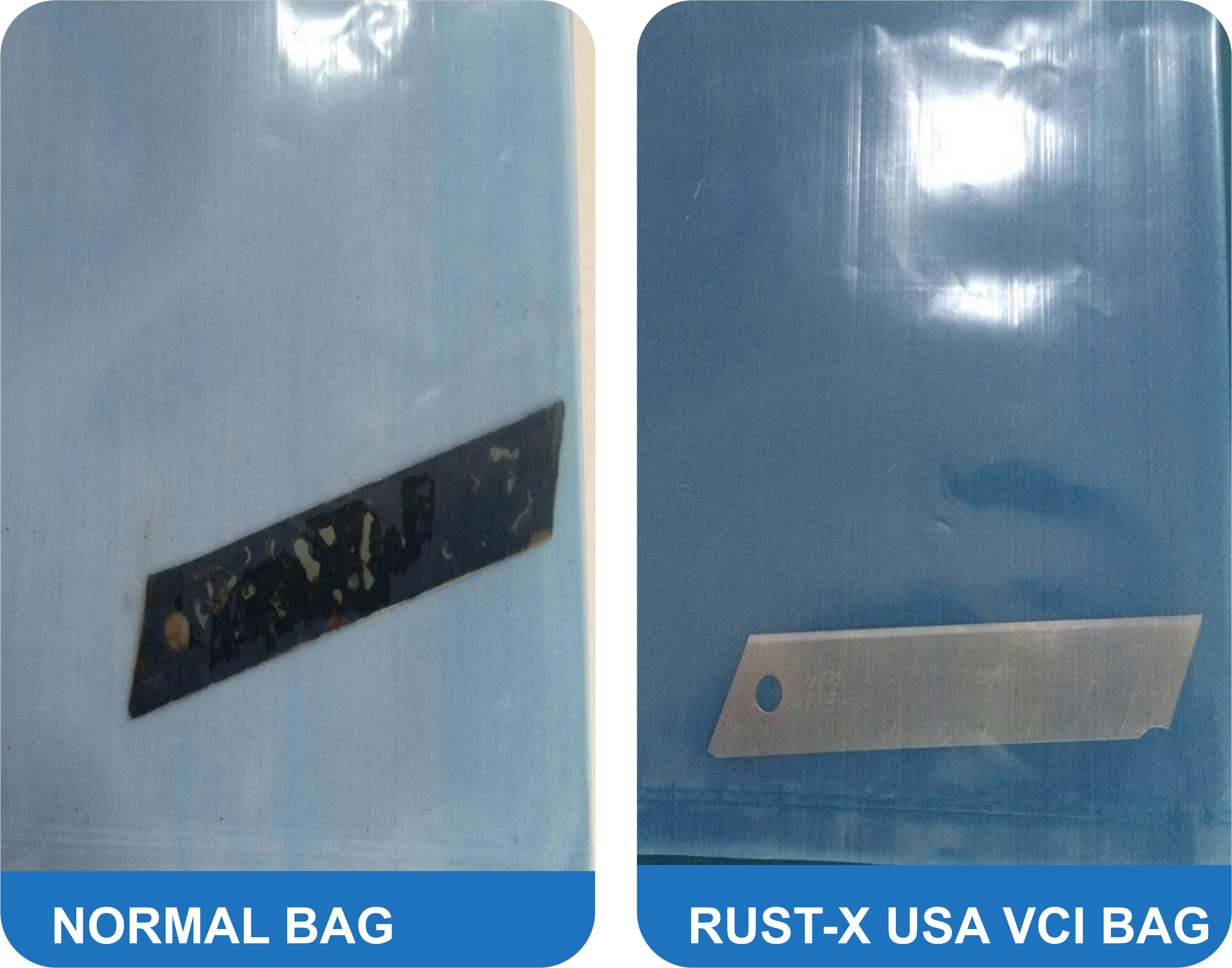 RAZOR BLADE TEST RUSTX VCI Masterbatch